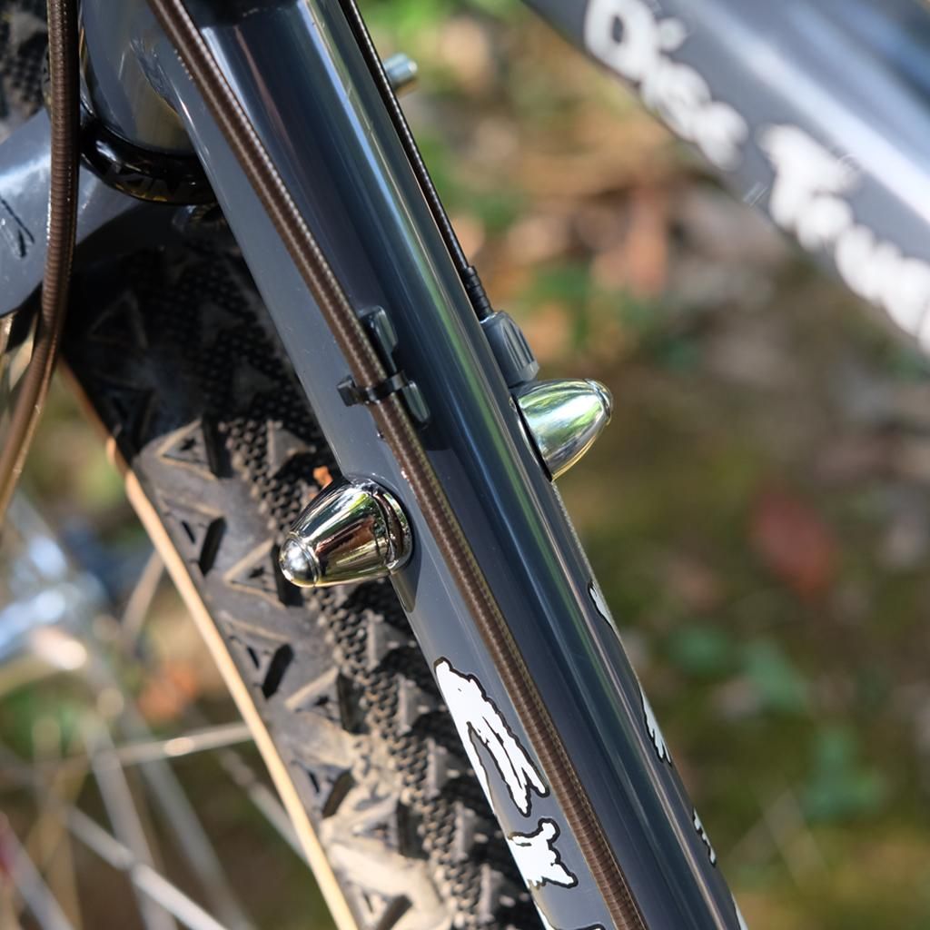 BLUE LUG downtube shift boss cover (silver)
